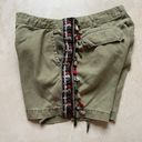 ZARA  Green Woven Embroidered Tassel Shorts Size 4 Photo 5