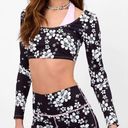 frankie's bikinis  Speedy Long Sleeve Floral Crop Top size M retails $110 Photo 0