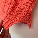 She & Sky  Cable Knit High Neck Sweater Vest Size Large Peach Chunky New Photo 6