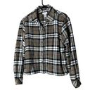 Christopher & Banks Vintage  Plaid Knit Button Down Shacket Size XL Photo 0