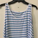 Draper James  Womens Blue White Striped Scoop Neck Tank Top Stretch Size Large Photo 1