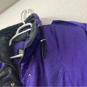 Edge Vintage Womens Inside  Ski Jacket 90s 80s Retro Zip Button Purple Black Coat Photo 7