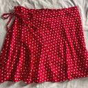 Brandy Melville Polka Dot Skirt Red Photo 0