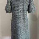 The Loft  Black and Blue Boucle Tweed Short Sleeve Shift Dress Size M Photo 1