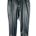 Abercrombie & Fitch NWT  Curve Love Ankle Straight Vegan Leather Pant 33 16S Photo 1