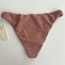 Good American NWT  Ribbed Better Cheeky Bikini Bottom Desert Rose Size 3 / Large Photo 4