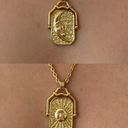 The Moon Gold Tag Necklace And Sun Pendant Necklace Photo 2