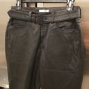 ANINE BING 💕💕 Connor Pant ~ 100% Leather Belted Straight Leg Black Small S NWT Photo 13