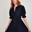 Monsoon  Embroidered Spot Shirt Dress in blue Large Photo 14