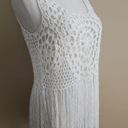 Full Tilt Ivory Knit Fringe Top, Women's Small Photo 8