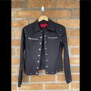 Tripp NYC  Black Goth denim Jacket medium Photo 3