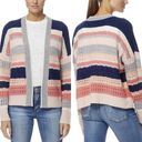 360 Cashmere  striped multi color sweater cardigan size small Photo 1