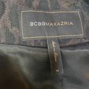 BCBGMAXAZRIA  Blazer Convertible Jeweled Pins Wool Knit Trim Leopard Womens XS Photo 11