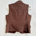 Talbots NWT  Stand Up Collared Quilted Vest Jacket Dark Brown Women Small Petites Photo 1