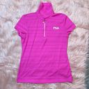 FILA  Golf Woman’s Pink Fitted 1/4 Zip Tee Size Small Photo 0