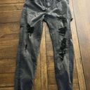 American Eagle AE hi rise rise jegging in worn black stretch denim Photo 0