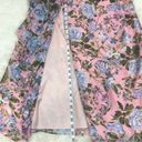 Eliza J Pink Floral Long Sleeve Maxi Dress Chiffon Ruffle Front Slit Size 14 New Photo 12