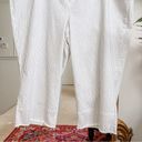 J.Jill  High Rise Full Leg Cropped Jeans Cream Textured Stripe NWT Plus Size 28 Photo 2