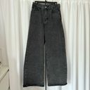 SheIn Dark Gray High Waisted Baggy Wide Leg Y2K Oversized Jeans Size Medium Photo 2