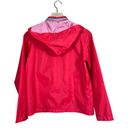 Roxy Quiksilver Red Striped Long Sleeve Windbreaker Jacket w/ Packable Hood Sz S Photo 4