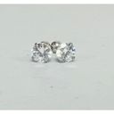 Silver Diamond Stud Post Earrings Jewelry 💎 Photo 1