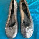 Kate Spade  metallic silver ballet slippers w/heel Photo 1