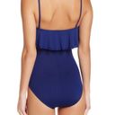 La Blanca Navy Ruffle Bandeau strapless one piece swimsuit Photo 1