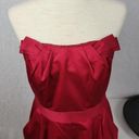 David's Bridal  Womens Dress Size 8 Pink Strapless Satin Mini Cocktail Party NEW Photo 4