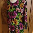 Vintage 80s bright floral oversized top Size L Photo 6