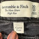 Abercrombie & Fitch  The Mom Short High Rise Curve Love Black 30 Shorts Raw Hems Photo 7