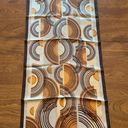 Oscar de la Renta  Vintage Silk Scarf Geometric Half Circles Lines Oblong NWT Photo 7