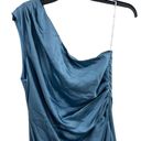 Elliatt  Cassini Dress One Shoulder Midi Satin Blue Small New Photo 3