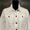 Covington longsleeves white jean jacket. Size Large Photo 3