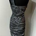 Daisy  Textured Silver Dress in Size Large Photo 3