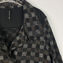 IC Connie K Jacket XL 3/4 Sleeve Swing‎ Textured Woven Chenille Check Print Photo 3