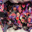 Maxine of Hollywood  Geometric Black Purple Pink Swimdress Size 14 EUC #S-285 Photo 4