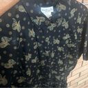 Vintage Blonde & Me Black and Gold Paisley Printed Dress READ** Size M Photo 2