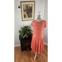 cupio Women’s  Coral Dress Size Large Lace Cape Sleeve Fit & Flare Lined Photo 6