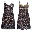 City Chic  Navy Blue So Fancy Crochet Lace Dress Sz.XS/14W Photo 3