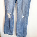 ZARA  Medium Blue Distressed Wide Straight Leg Jeans  Photo 2