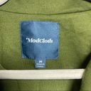 Modcloth  Womens Sz M Hunter Green Contrast White Trim Blazer Single Button Photo 5