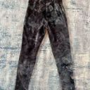 Roma Concept  Gray Tan Blue Tie Dye Velour Leggings Medium Photo 1