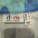 Denim & Co Size Medium Blue Floral Spring Jacket Photo 6