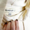 BLANK NYC  Womens Patchwork Hoodie Good Looking Long Sleeve Pullover Cream Pink S Photo 4