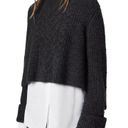 ALLSAINTS  Kalk Gray Layered-Look Sweater Cropped Cable Knit Women’s Size S Photo 0