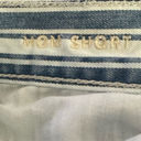 American Eagle American‎ Eagle Women's Blue Striped Denim Shorts Size 4 Mom Style Cuffed Hem Photo 2