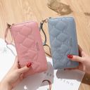 Wallet for Women Large Capacity Long Purse Credit Card Coin Purse Clutch Wristlet Pink Photo 3