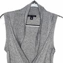 Banana Republic  Sleeveless Collared Cardigan Sweater Vest PS Grey NWOT Photo 2