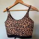 REEF Coral  Kylie Leopard Print Swim Top size M, 8-10 Photo 0