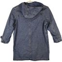 Ralph Lauren Vtg  Denim Jacket Chore Barn Coat Hooded Wood Toggle Womens L Trench Photo 1